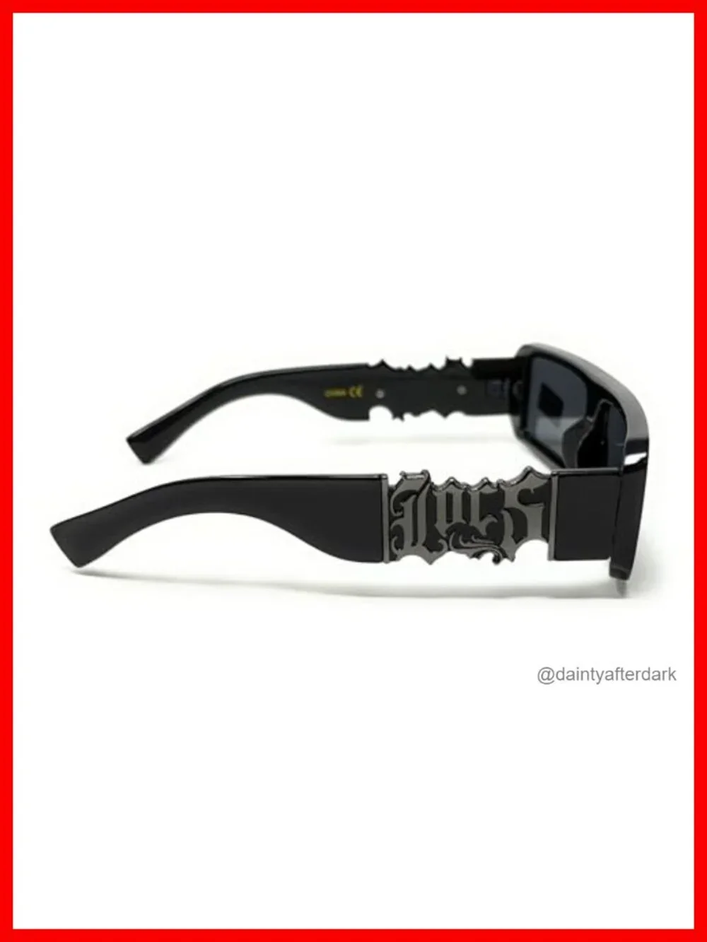 Graffiti Logo Sunglasses, UV Protection, Square Wrap Around